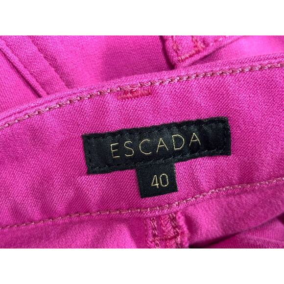 Escada Straight Jeans Womens Size 40 Pink Mid Rise Denim Stretch 34x28 - Picture 3 of 10